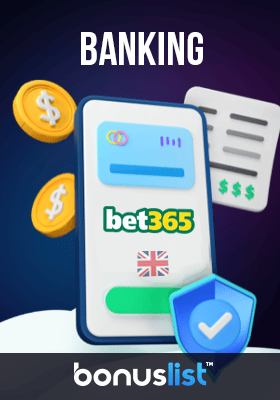 A credit card inside a mobile phone with some coins and banking receipts for banking options in Bet365 Casino.