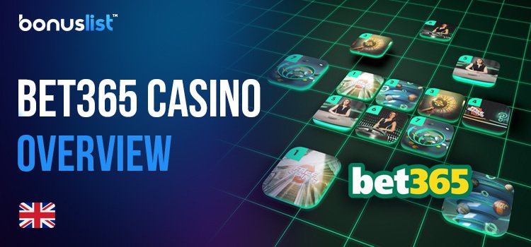 Different types of games on a graph for Bet365 Casino overview