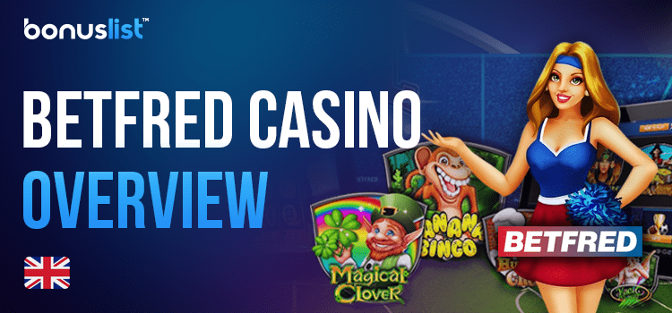 A dancer with different gaming items describes about the Betfred Casino