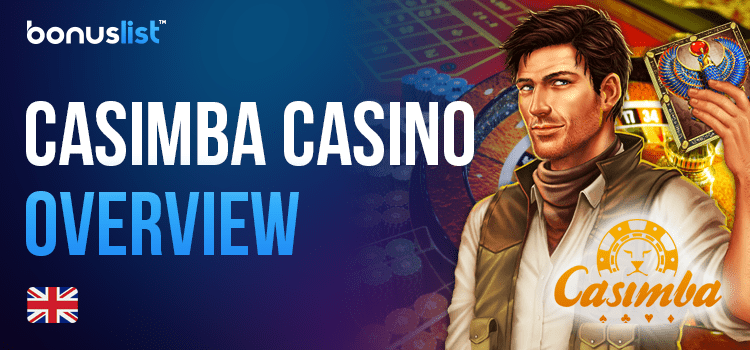 A person is holding a sportsbook with different gaming items describes about the Casimba Casino