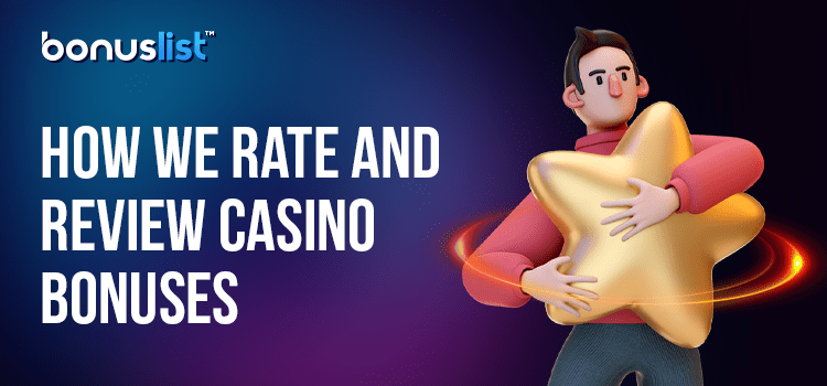 A person is holding a big Star shows how do we rate casino bonuses available to British players