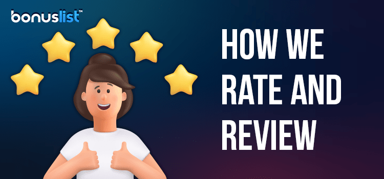 A person thumbs up for our review and rating process to no deposit free spins