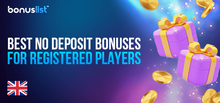 A few gift boxes with some gold coins for the best no deposit bonuses for registered players