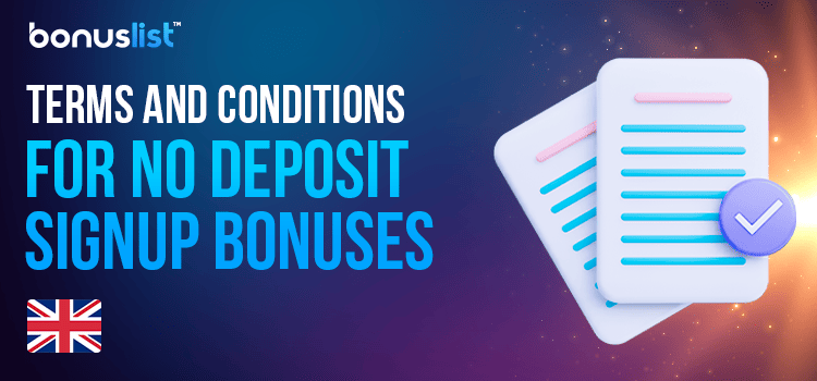Some documents with a check mark for the terms and conditions for no deposit signup bonuses