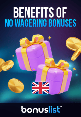 Purple gift boxes with golden ties, with golden coins around it and a UK flag