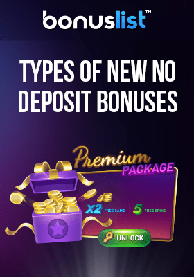 A full of gold coin bonus chest with a Key for different types of new no-deposit bonuses